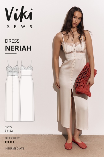 A photo of a finished Neriah Dress.