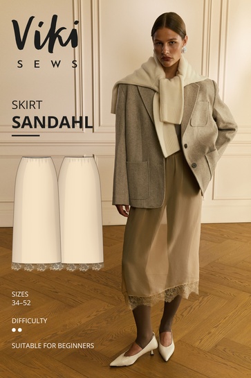 A photo of a finished Sandahl Skirt.