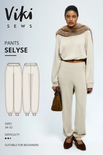 A photo of a finished Selyse Pants.