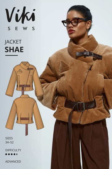 A photo of a finished Shae Jacket.