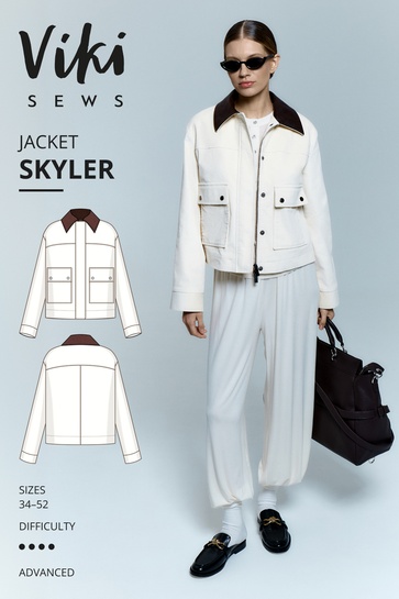 A photo of a finished Skyler Jacket.