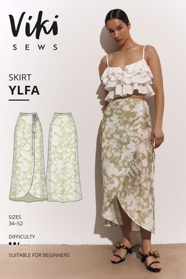 A photo of a finished Ylfa Skirt.