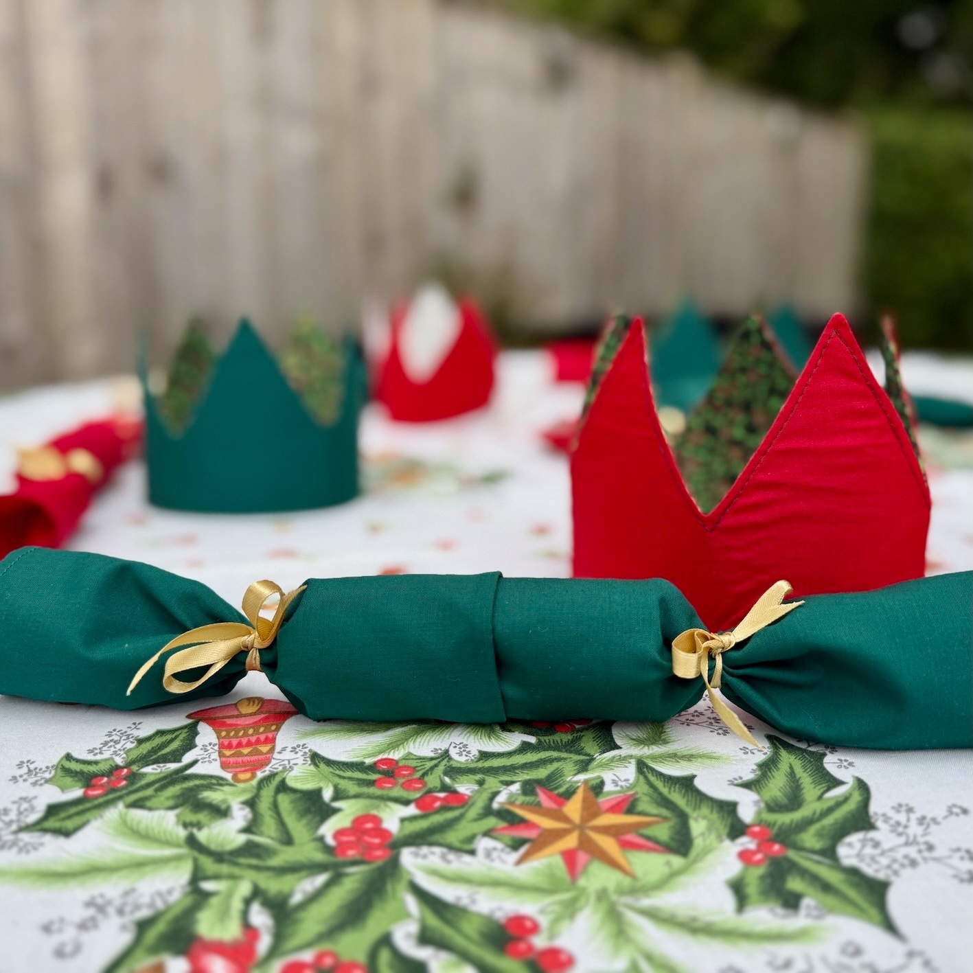 A photo of a finished Reusable Christmas Cracker.
